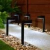 Solar Powered New York Post Lights 8pk -Garden Furniture Sales 392977 8 pack solar powered new york post lights 2