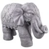 B&M Large Stone Elephant Ornament -Garden Furniture Sales 392981 large decorative stone elephant