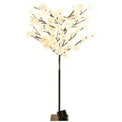 Solar Powered Magnolia Blossom Tree 4ft -Garden Furniture Sales 393029 4ft solar powered magnolia blossom tree 2