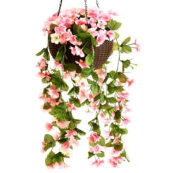 Solar Powered Artificial Floral Hanging Basket -Garden Furniture Sales 393030 solar powered artificial floral hanging basket 4