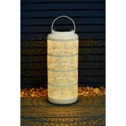 B&M Ocean Air Solar Powered Metal Lantern -Garden Furniture Sales 393041 ocean air solar powered metal lantern