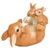 B&M Resin Rabbit Family With Solar Light -Garden Furniture Sales 393078 resin family with solar light rabbit