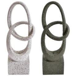 B&M Solar Sculpture With Micro LED - Light Grey -Garden Furniture Sales 393079 solar sculpture with micro leds group