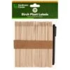 Birch Plant Markers With Waterproof Marker Pen 50pk -Garden Furniture Sales 393135 50pk birch plant markers with waterproof marker pen 21