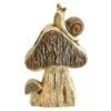 B&M Solar Rustic Mushroom Ornament With Snail -Garden Furniture Sales 393243 solar rustic mushroom ornament with snail