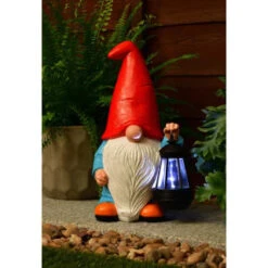B&M Garden Gonk Ornament With Solar Lantern - Red 6 B&M Garden Gonk Ornament With Solar Lantern - Red -Garden Furniture Sales 393259 garden gonk ornament with solar lantern red