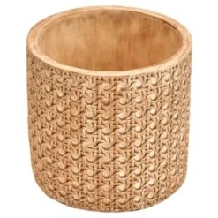 B&M Woven Effect Ceramic Planter