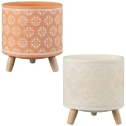 B&M Planter On Tripod Stand - Cream -Garden Furniture Sales 393647 superbloom planter on tripod stand group