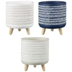 B&M Plant Pot On Tripod Stand - White 5 B&M Plant Pot On Tripod Stand - White -Garden Furniture Sales 393653 ocean air plant pot on tripod stand group