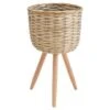 B&M Woven Washed Planter On Legs -Garden Furniture Sales 393656 woven washed planter on legs