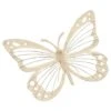 B&M Large Metal Butterfly Wall Art - Cream -Garden Furniture Sales 393683 large metal butterfly