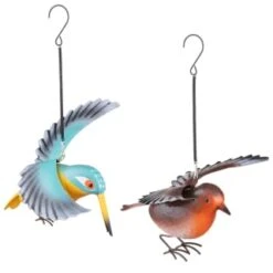 B&M Springy Hanging Bird - Brown -Garden Furniture Sales 393690 springy bird hanging group