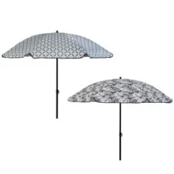 B&M Urban Eden Printed Parasol 1.8m - Geo -Garden Furniture Sales 393760 urban eden 1 8m printed parsasol group