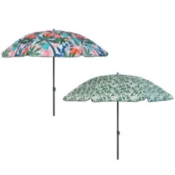 B&M Superbloom Sun Printed Parasol 1.8m - Leaf -Garden Furniture Sales 393761 superbloom sun 1 8m printed parsasol group
