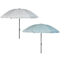 B&M Ocean Air Printed Parasol 1.8m - Geo -Garden Furniture Sales 393762 ocean air 1 8m printed parsasol group
