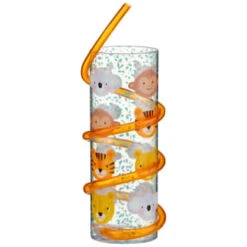 B&M Little Safari Animal Tumbler & Straw (Assorted) -Garden Furniture Sales 394235 kids animal tumbler and straw animal orange