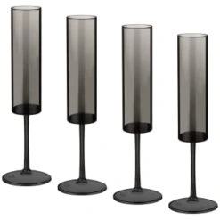 B&M Urban Eden Smoked Flutes 4pk -Garden Furniture Sales 394264 4pk urban smoked flute