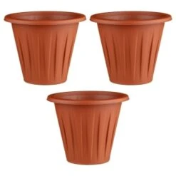 Terracotta Round Planters 3pk -Garden Furniture Sales 397064 3 pack terracotta round planters group
